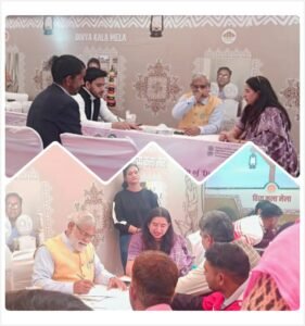 दिव्य कला मेले में निशुल्क हेल्थ कैंप का आयोजन, डा. सरस्वती ने प्रदान की प्राकृतिक चिकित्सा।